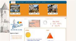 Desktop Screenshot of collegelyceebignon.com